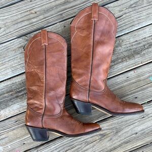 Women’s Brown Leather Cowboy Boots